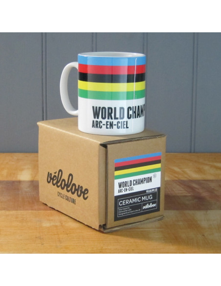 Cycling World Champion Rainbow Stripe Mug