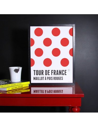 Maillot à Pois Rouges Tour de France Framed Print