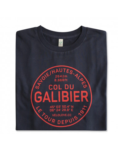 Col Du Galibier Navy Blue Organic T-shirt