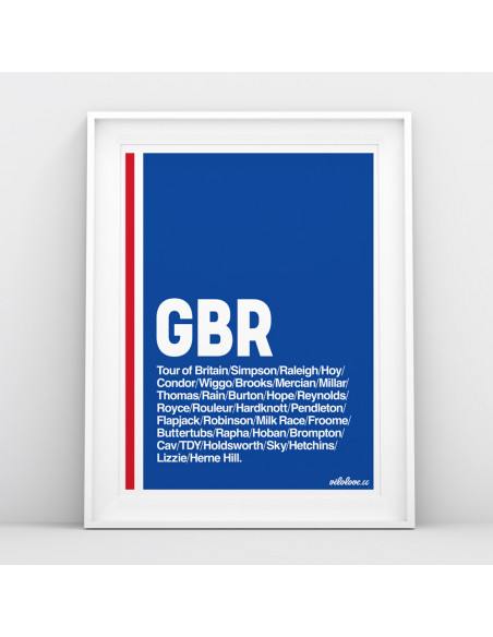 Great Britain Cycling Nation Print