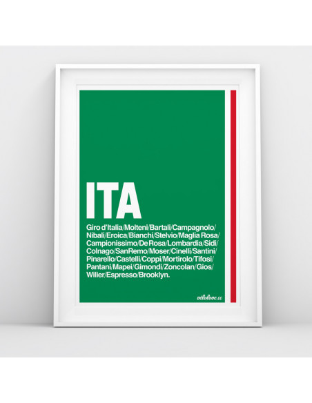 Italy Cycling Nation Print