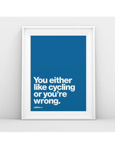 Like cycling or you're wrong Colour Print