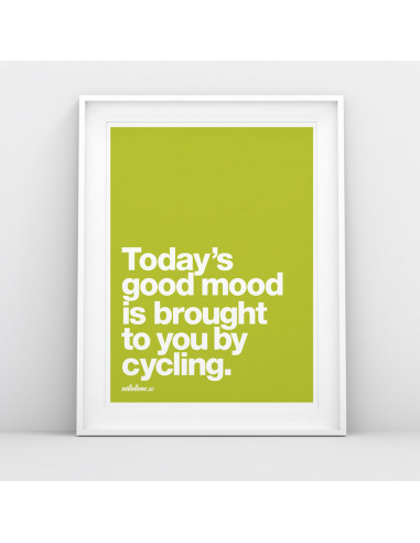 Today's Good Mood Cycling Colour Print