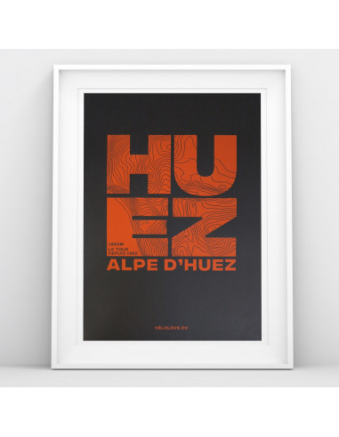A2 Alpe D'Huez Contour Orange and Black Print
