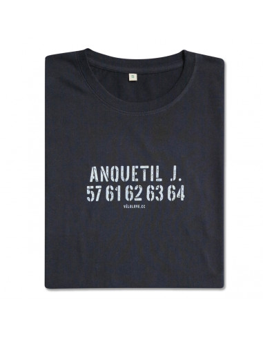 Anquetil 5 Time Winner Navy Organic Tshirt