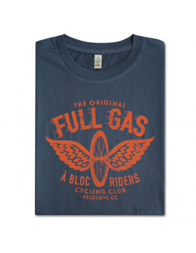 Full Gas Cycling Club Denim Blue T-Shirt