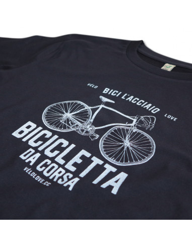 Bicicletta da Corsa Organic Navy T-shirt