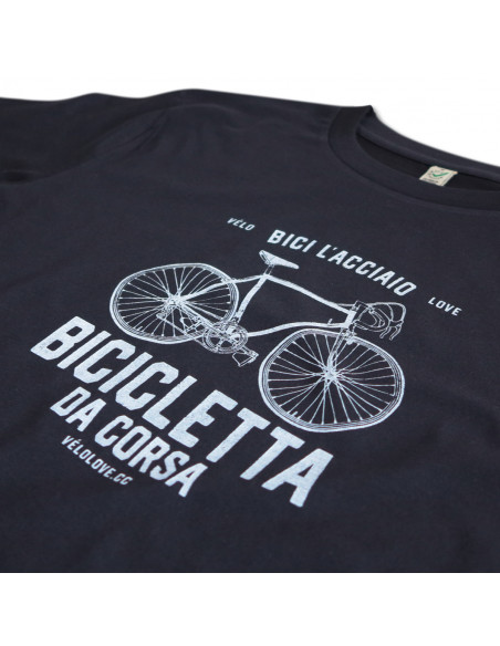 Bicicletta da Corsa Organic Navy T-shirt
