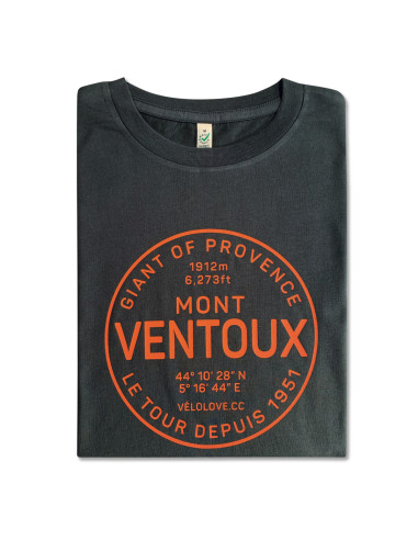 Mont Ventoux Orange Roundel Ash Grey T-shirt