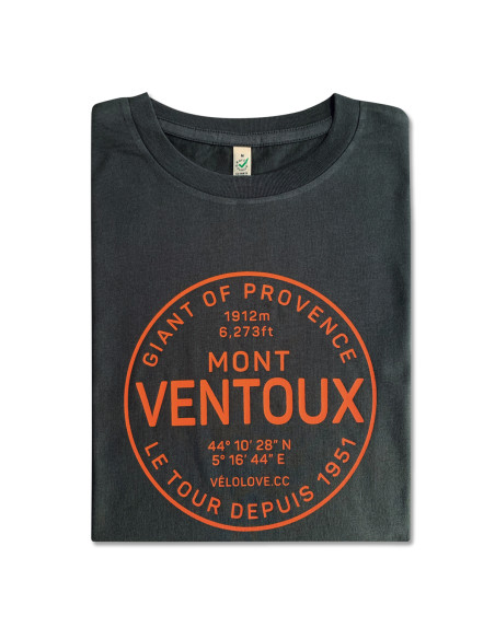 Mont Ventoux Orange Roundel Ash Grey T-shirt