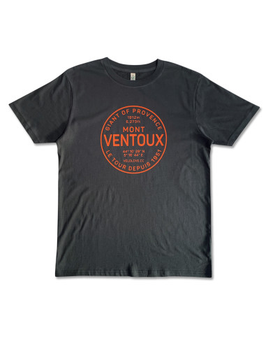Mont Ventoux Orange Roundel Ash Grey T-shirt
