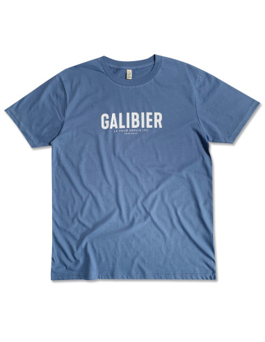 Galibier Text Light Denim Blue Organic T-shirt