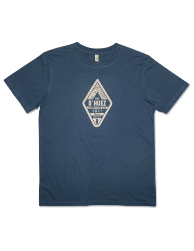 Alpe D'Huez Badge Organic Denim Blue Tshirt