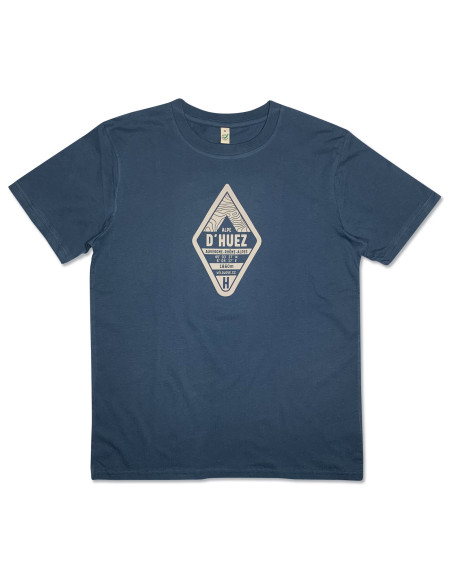 Alpe D'Huez Badge Organic Denim Blue Tshirt