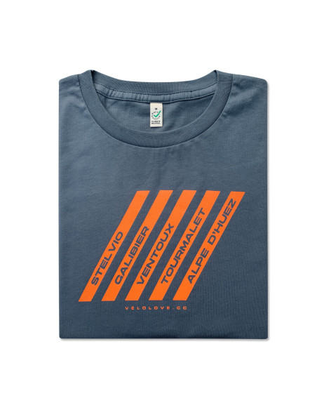 Five Stripe Climbs Organic Grey Tshirt