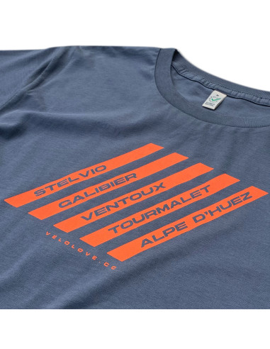Five Stripe Climbs Organic Grey Tshirt