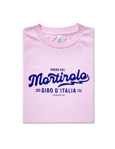Mortirolo Organic Pink and Navy Tshirt