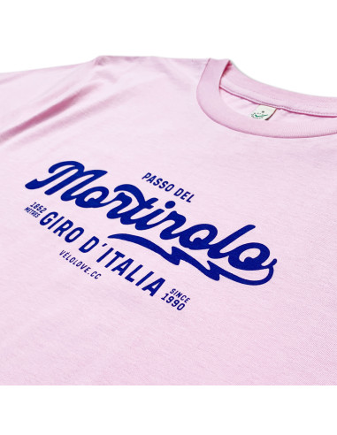 Mortirolo Organic Pink and Navy Tshirt