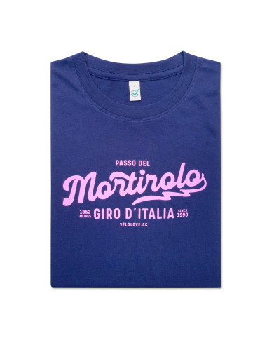 Mortirolo Organic Navy and Pink Tshirt