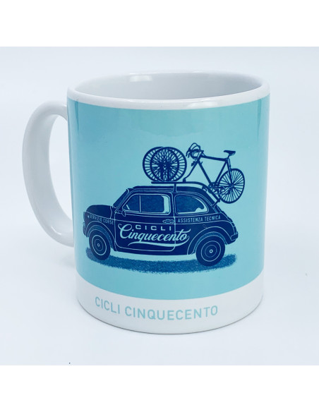 Fiat 500 Cicli Cinquecento Servizio Corse Mug