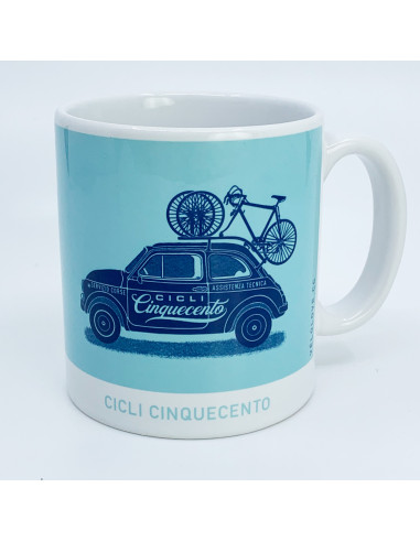Fiat 500 Cicli Cinquecento Servizio Corse Mug