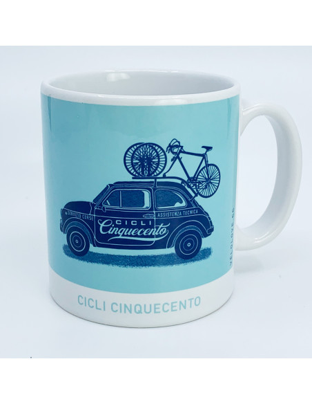 Fiat 500 Cicli Cinquecento Servizio Corse Mug