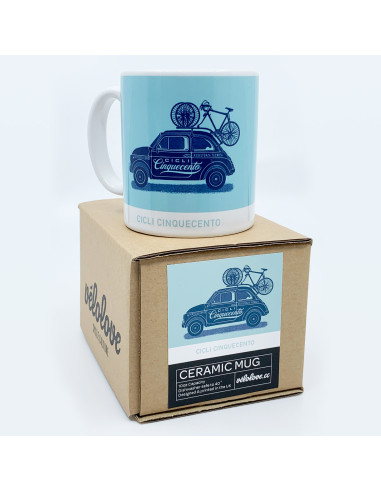 Fiat 500 Cicli Cinquecento Servizio Corse Mug