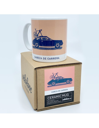 Vintage Porsche 911Cabeza de Carrera Cycling  Mug