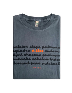 A Bloc Cycling Lingo Organic Light Charcoal T-shirt