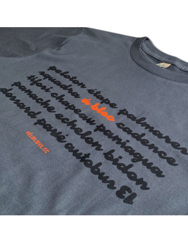 A Bloc Cycling Lingo Organic Light Charcoal T-shirt