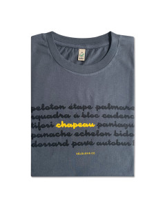 Chapeau Cycling Lingo Organic Light Charcoal T-shirt