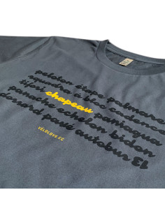 Chapeau Cycling Lingo Organic Light Charcoal T-shirt 2