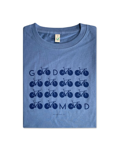 Good Mood X Bike Organic Light Denim Blue Tshirt