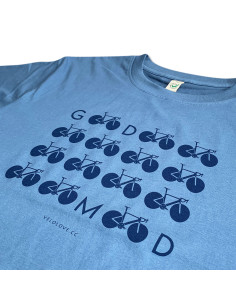 Good Mood X Bike Organic Light Denim Blue Tshirt 2