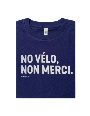 No Vélo Non Merci Organic Navy Tshirt