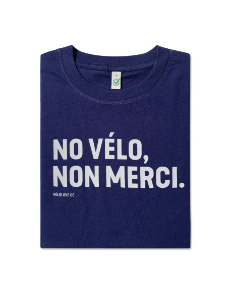 No Vélo Non Merci Organic Navy Tshirt