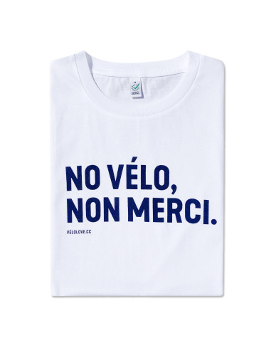 No Vélo Non Merci Organic White Tshirt