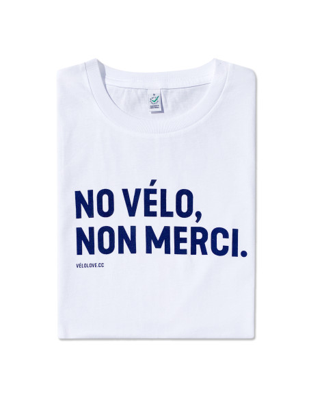 No Vélo Non Merci Organic White Tshirt
