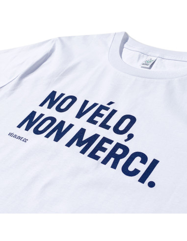 No Vélo Non Merci Organic White Tshirt