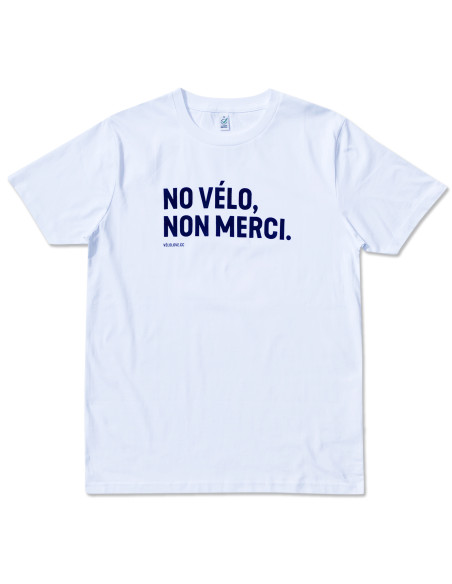 No Vélo Non Merci Organic White Tshirt